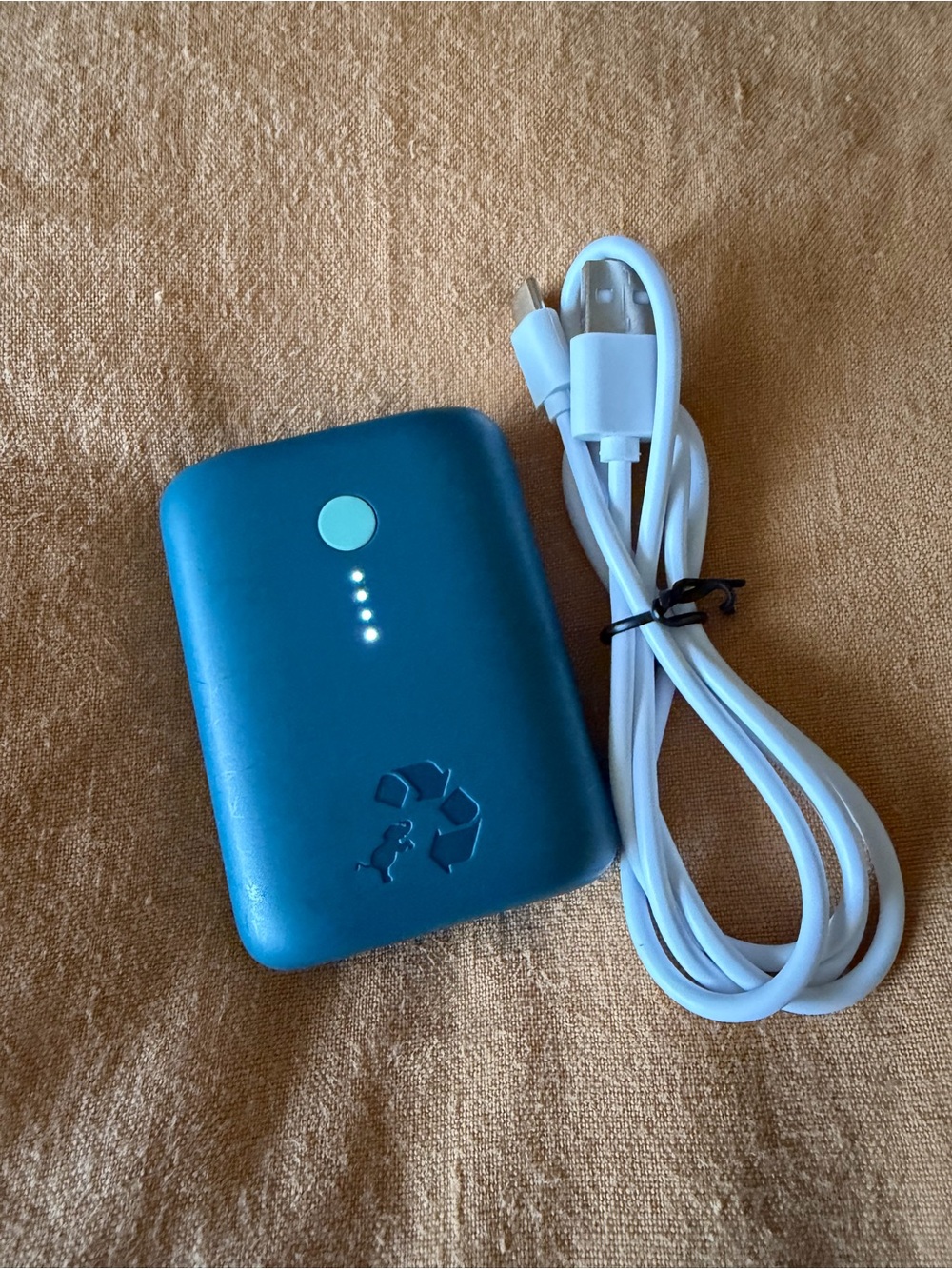 Nimble Champ Portable Teal Power Bank with USB Cable - Compact External Charger